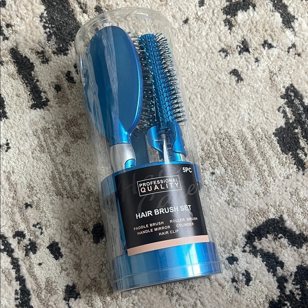 Blue Hair Brush Set